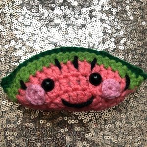 Pink Green Watermelon Plushie Summer Squishy Toy